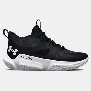 Women's Under Armour Flow Breakthru 3 Basketball Shoes Black White Blue 12.5